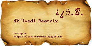 Ölvedi Beatrix névjegykártya